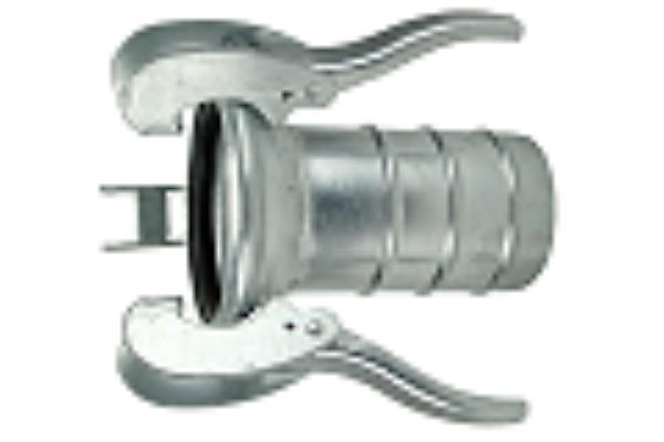 THREE-LEVER FEMALE ZINC-PLATED SPHERICAL HOSE CONNECTOR