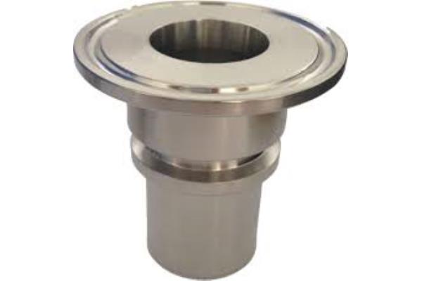 SMOOTH STAINLESS STEEL CLAMP FITTING WITH UNDERHEAD RING DIN 32676