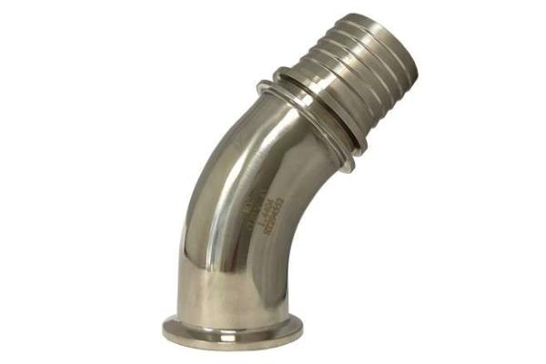 STAINLESS STEEL CLAMP CONNECTOR WITH HOSE HOLDER WITH UNDERHEAD RING DIN 32676