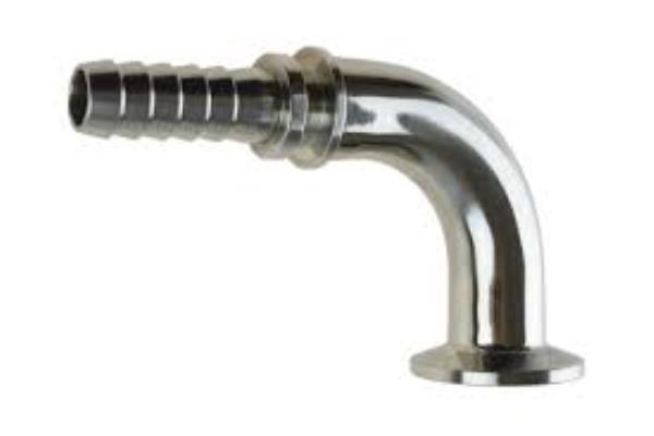 CURVE 90 CLAMP STAINLESS STEEL HOSE HOLDER WITH UNDERHEAD RING DIN 32676